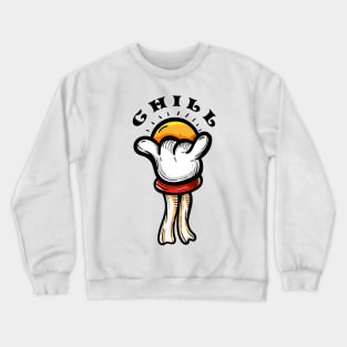 Chill shaka sign and sun Crewneck Sweatshirt